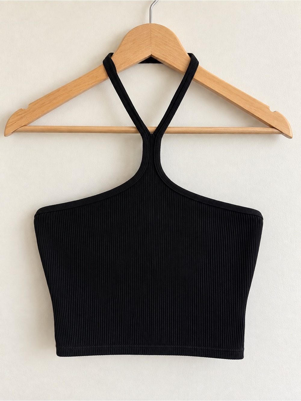 NWT Express Black Halter Crop Top Ribbed